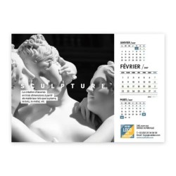 Calendrier chevalet A5 (21x15 cm) personnalisé - Arts