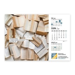Calendrier chevalet A5 (21x15 cm) personnalisé - Arts