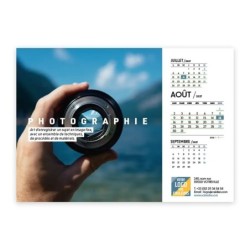 Calendrier chevalet A5 (21x15 cm) personnalisé - Arts