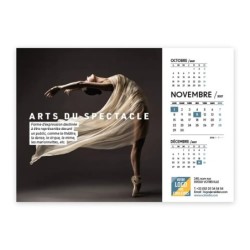Calendrier chevalet A5 (21x15 cm) personnalisé - Arts