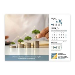 Calendrier chevalet A5 (21x15 cm) personnalisé - Comptable