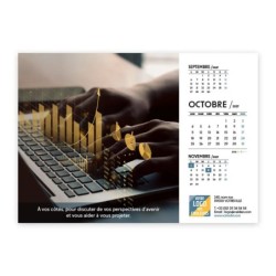 Calendrier chevalet A5 (21x15 cm) personnalisé - Comptable