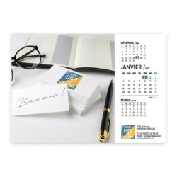 Calendrier chevalet A5 (21x15 cm) personnalisé - Logo intégré Au bureau