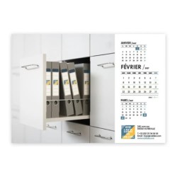 Calendrier chevalet A5 (21x15 cm) personnalisé - Logo intégré Au bureau