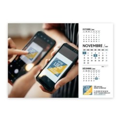 Calendrier chevalet A5 (21x15 cm) personnalisé - Logo intégré Au bureau