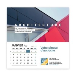 Calendrier chevalet carré (15x15 cm) personnalisé - Arts