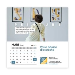 Calendrier chevalet carré (15x15 cm) personnalisé - Arts