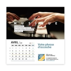 Calendrier chevalet carré (15x15 cm) personnalisé - Arts