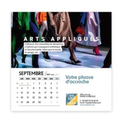 Calendrier chevalet carré (15x15 cm) personnalisé - Arts