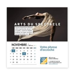 Calendrier chevalet carré (15x15 cm) personnalisé - Arts