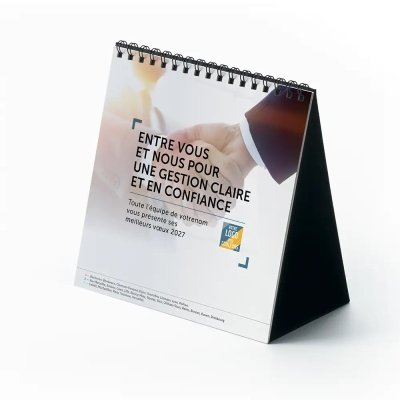 Calendrier chevalet carré (15x15 cm) personnalisé - Comptable