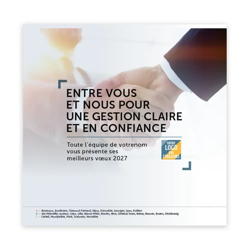Calendrier chevalet carré (15x15 cm) personnalisé - Comptable