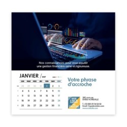 Calendrier chevalet carré (15x15 cm) personnalisé - Comptable