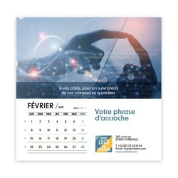 Calendrier chevalet carré (15x15 cm) personnalisé - Comptable