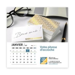 Calendrier chevalet carré (15x15 cm) personnalisé - nominatif Mon Bureau