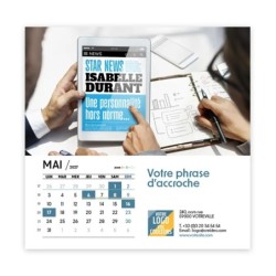 Calendrier chevalet carré (15x15 cm) personnalisé - nominatif Mon Bureau