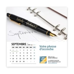 Calendrier chevalet carré (15x15 cm) personnalisé - nominatif Mon Bureau