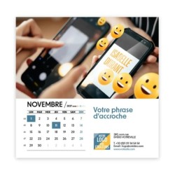 Calendrier chevalet carré (15x15 cm) personnalisé - nominatif Mon Bureau