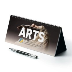 Calendrier chevalet horizontal (23x10 cm) personnalisé - Arts