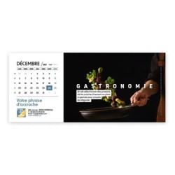 Calendrier chevalet horizontal (23x10 cm) personnalisé - Arts