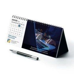 Calendrier chevalet horizontal (23x10 cm) personnalisé - Comptable
