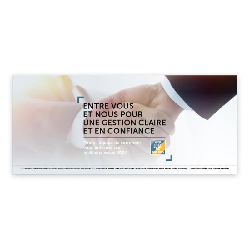 Calendrier chevalet horizontal (23x10 cm) personnalisé - Comptable