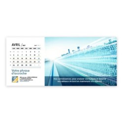 Calendrier chevalet horizontal (23x10 cm) personnalisé - Comptable