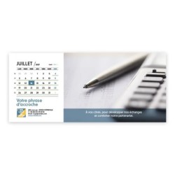 Calendrier chevalet horizontal (23x10 cm) personnalisé - Comptable