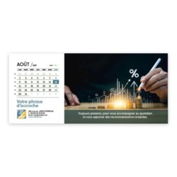 Calendrier chevalet horizontal (23x10 cm) personnalisé - Comptable