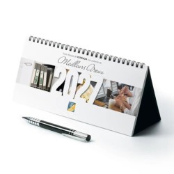 Calendrier chevalet horizontal (23x10 cm) personnalisé - nominatif Mon Bureau