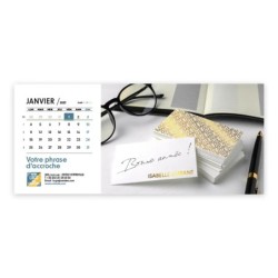 Calendrier chevalet horizontal (23x10 cm) personnalisé - nominatif Mon Bureau