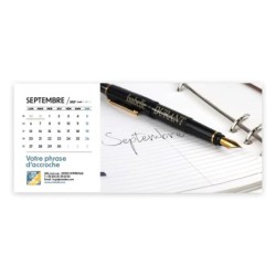 Calendrier chevalet horizontal (23x10 cm) personnalisé - nominatif Mon Bureau