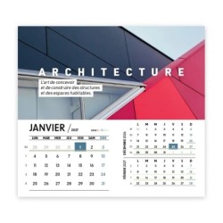 Calendrier chevalet intégral (15x18 cm) personnalisé - Arts