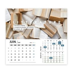 Calendrier chevalet intégral (15x18 cm) personnalisé - Arts
