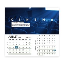 Calendrier chevalet intégral (15x18 cm) personnalisé - Arts