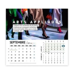 Calendrier chevalet intégral (15x18 cm) personnalisé - Arts