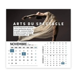 Calendrier chevalet intégral (15x18 cm) personnalisé - Arts