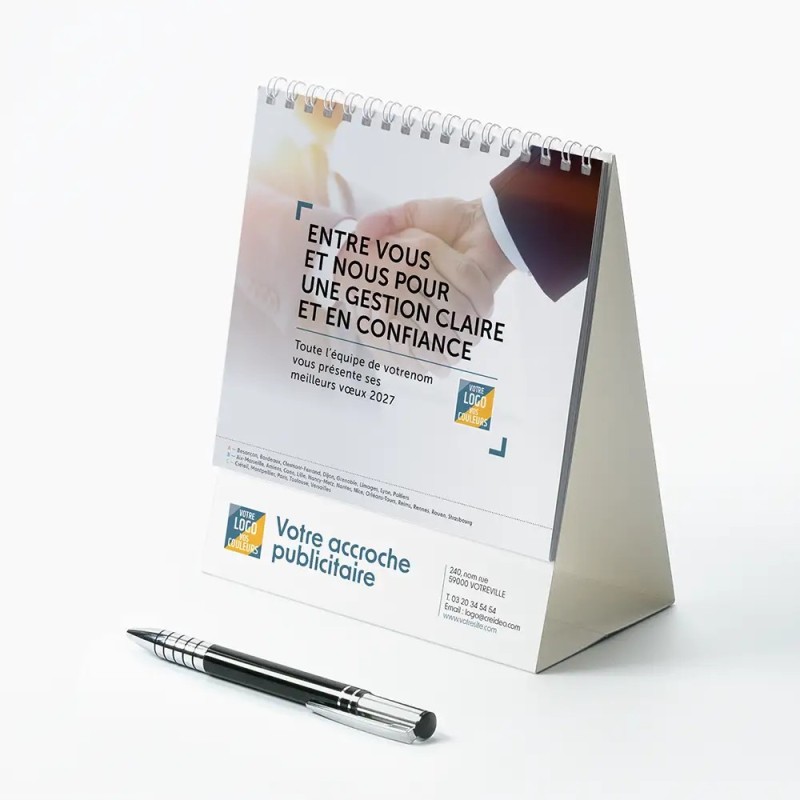 Calendrier chevalet intégral (15x18 cm) personnalisé - Comptable
