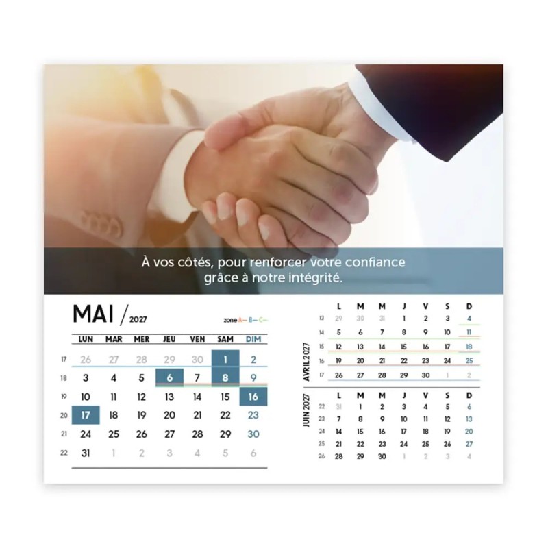 Calendrier chevalet intégral (15x18 cm) personnalisé - Comptable