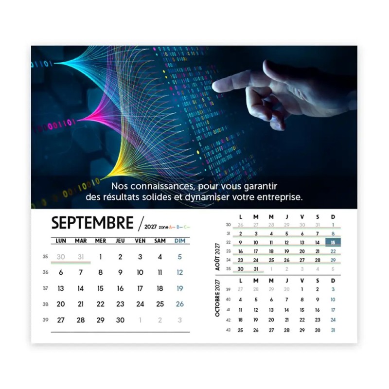 Calendrier chevalet intégral (15x18 cm) personnalisé - Comptable