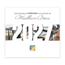 Calendrier chevalet intégral (15x18 cm) personnalisé - Logo intégré Au bureau