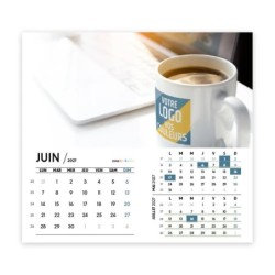 Calendrier chevalet intégral (15x18 cm) personnalisé - Logo intégré Au bureau
