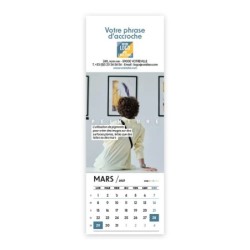 Calendrier chevalet vertical (21x7,5 cm) personnalisé - Arts