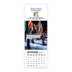 Calendrier chevalet vertical (21x7,5 cm) personnalisé - Arts
