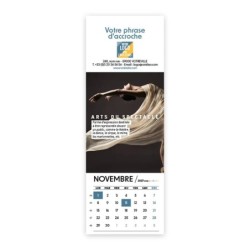 Calendrier chevalet vertical (21x7,5 cm) personnalisé - Arts