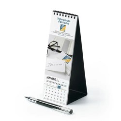 Calendrier chevalet vertical (21x7,5 cm) personnalisé - Logo intégré Au bureau
