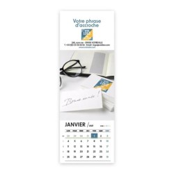 Calendrier chevalet vertical (21x7,5 cm) personnalisé - Logo intégré Au bureau