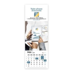 Calendrier chevalet vertical (21x7,5 cm) personnalisé - Logo intégré Au bureau