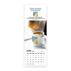 Calendrier chevalet vertical (21x7,5 cm) personnalisé - Logo intégré Au bureau