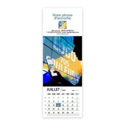 Calendrier chevalet vertical (21x7,5 cm) personnalisé - Logo intégré Au bureau